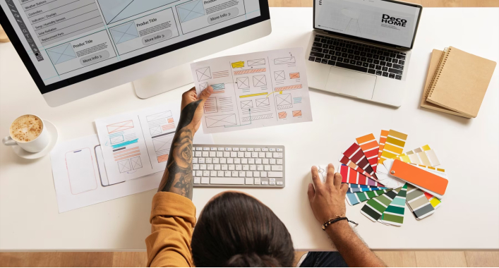What are the design elements on a website?