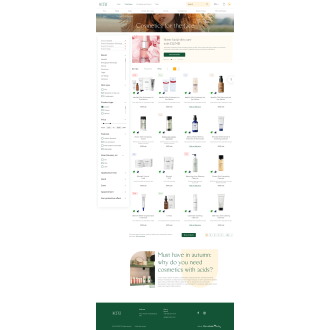 Nature cosmetics online store ecommerce