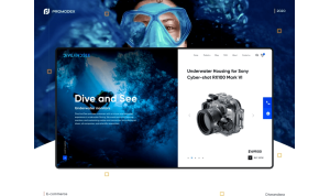 Website for underwater equipment manufacturer Dive And See