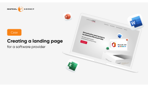 Creating a landing page for a software provider