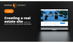 A real estate site with an automatically updated database