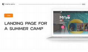 Landing page for a summer camp